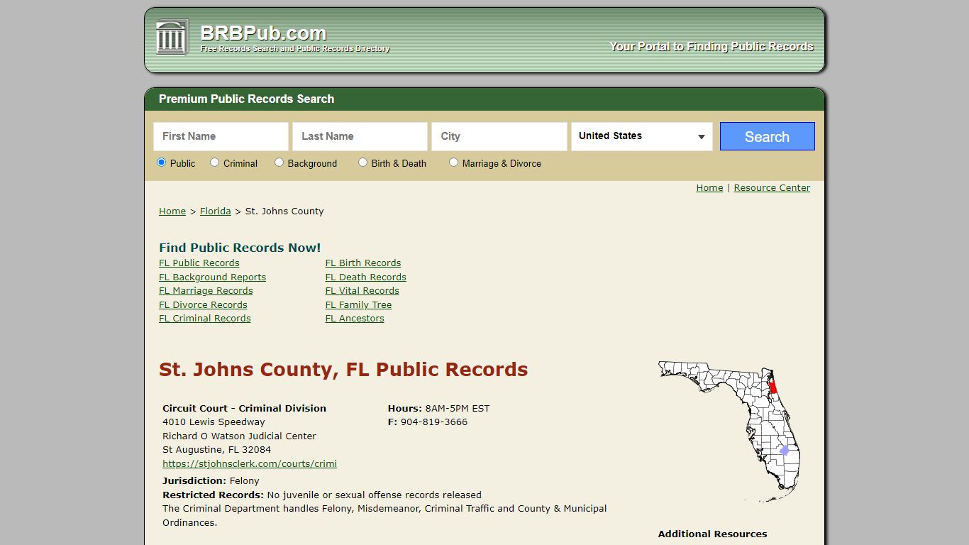 St. Johns County Public Records | Search Florida ...